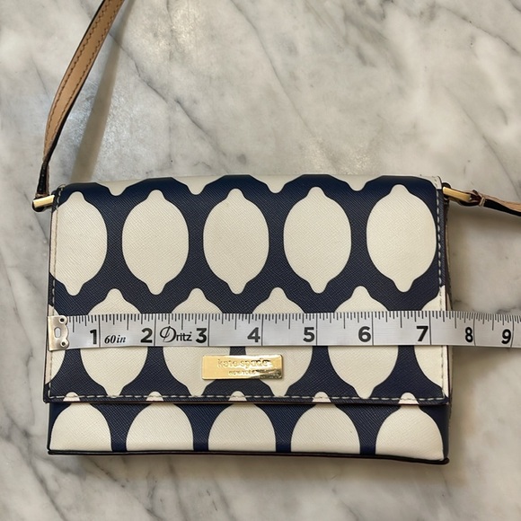 Kate Spade Bag Grant Street Crossbody Navy White French Lemons - Picture 8 of 11